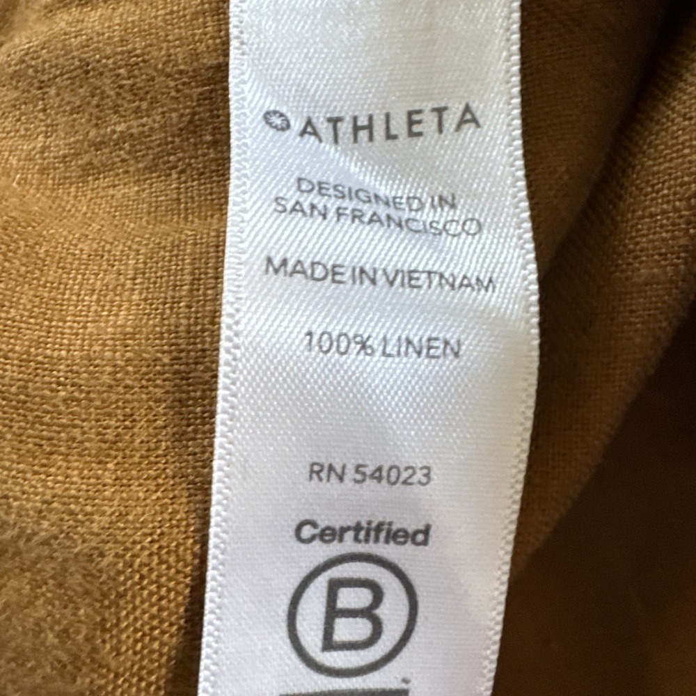 Athleta Cabo Linen Jogger Size 0 - 100% Linen in Rust - Picture 7 of 9